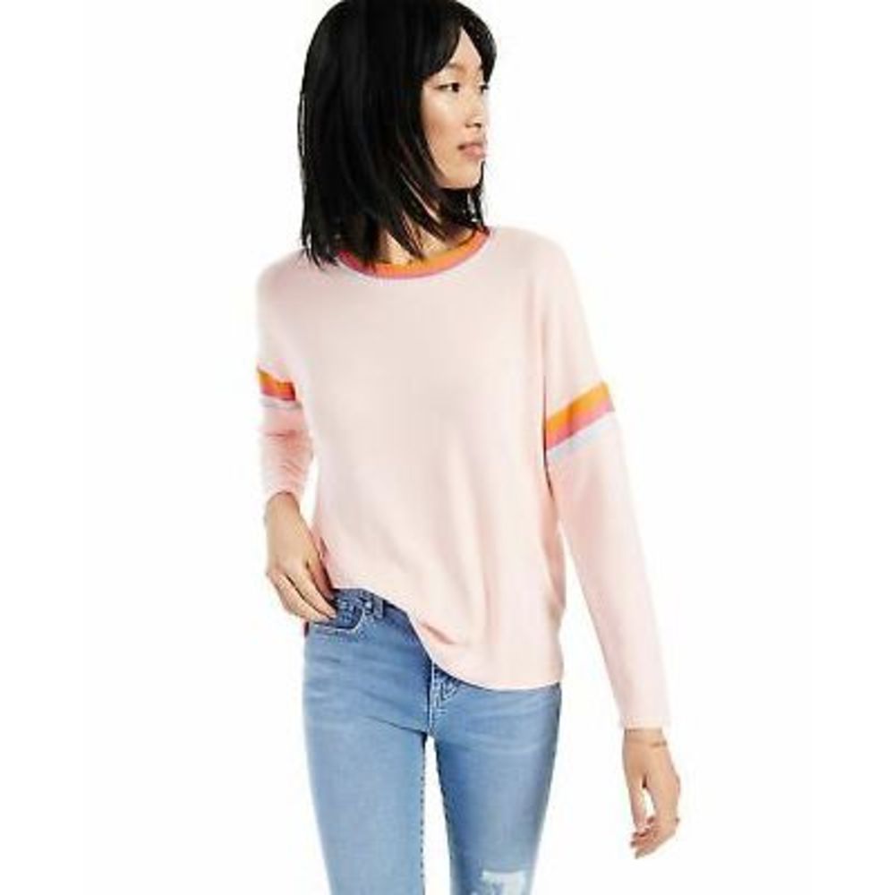 MSRP $55 Style & Co Plus Size Striped-Trim Top Size 1X